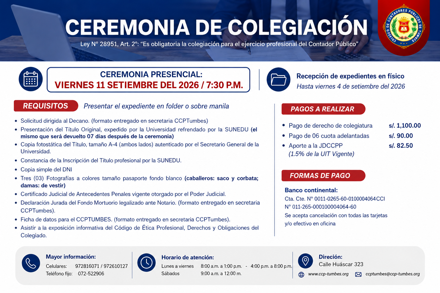 Ceremonia de Colegiación